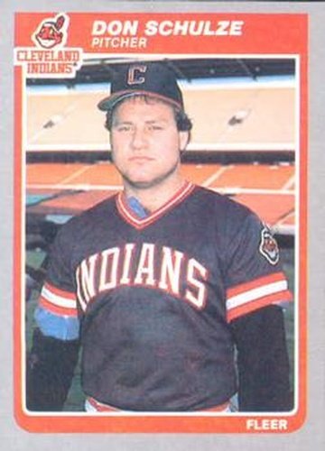 #454 Don Schulze - Cleveland Indians - 1985 Fleer Baseball