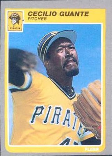 #465 Cecilio Guante - Pittsburgh Pirates - 1985 Fleer Baseball