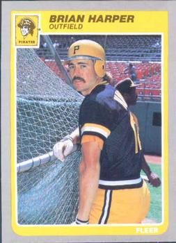 #466 Brian Harper - Pittsburgh Pirates - 1985 Fleer Baseball