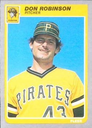 #475 Don Robinson - Pittsburgh Pirates - 1985 Fleer Baseball