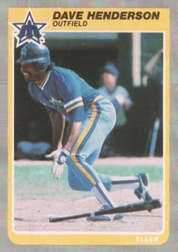 #489 Dave Henderson - Seattle Mariners - 1985 Fleer Baseball