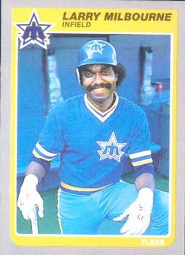 #493 Larry Milbourne - Seattle Mariners - 1985 Fleer Baseball