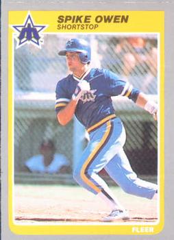 #497 Spike Owen - Seattle Mariners - 1985 Fleer Baseball