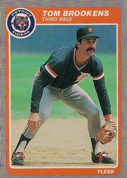 #4 Tom Brookens - Detroit Tigers - 1985 Fleer Baseball