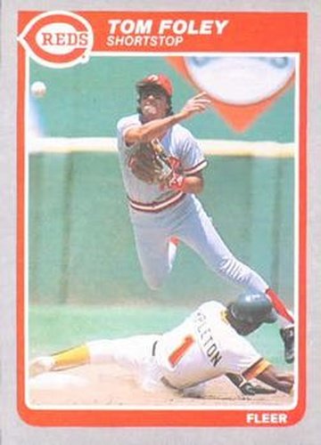 #535 Tom Foley - Cincinnati Reds - 1985 Fleer Baseball