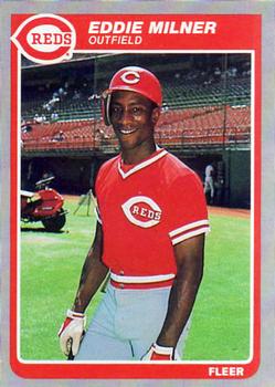 #541 Eddie Milner - Cincinnati Reds - 1985 Fleer Baseball