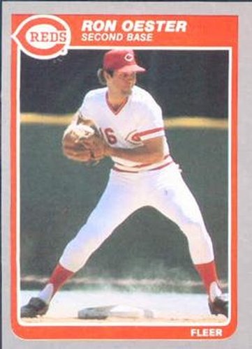 #542 Ron Oester - Cincinnati Reds - 1985 Fleer Baseball