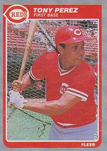 #546 Tony Perez - Cincinnati Reds - 1985 Fleer Baseball