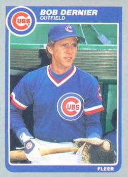 #55 Bob Dernier - Chicago Cubs - 1985 Fleer Baseball