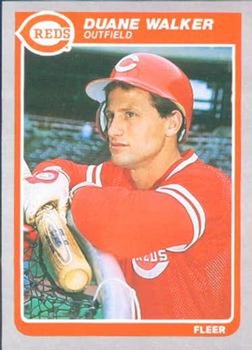 #554 Duane Walker - Cincinnati Reds - 1985 Fleer Baseball