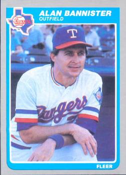 #555 Alan Bannister - Texas Rangers - 1985 Fleer Baseball