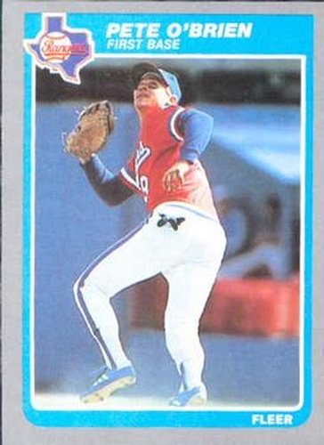 #563 Pete O'Brien - Texas Rangers - 1985 Fleer Baseball