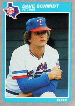 #567 Dave Schmidt - Texas Rangers - 1985 Fleer Baseball