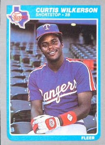 #573 Curtis Wilkerson - Texas Rangers - 1985 Fleer Baseball