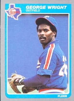 #574 George Wright - Texas Rangers - 1985 Fleer Baseball