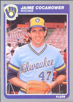 #579 Jaime Cocanower - Milwaukee Brewers - 1985 Fleer Baseball