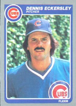 #57 Dennis Eckersley - Chicago Cubs - 1985 Fleer Baseball