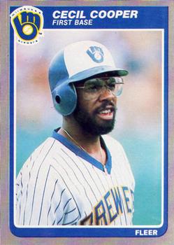 #580 Cecil Cooper - Milwaukee Brewers - 1985 Fleer Baseball