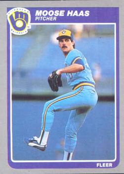 #583 Moose Haas - Milwaukee Brewers - 1985 Fleer Baseball