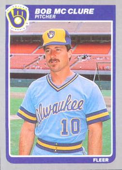 #587 Bob McClure - Milwaukee Brewers - 1985 Fleer Baseball