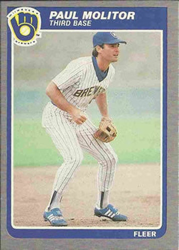 #588 Paul Molitor - Milwaukee Brewers - 1985 Fleer Baseball