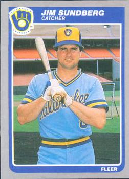 #597 Jim Sundberg - Milwaukee Brewers - 1985 Fleer Baseball