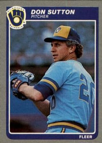#598 Don Sutton - Milwaukee Brewers - 1985 Fleer Baseball