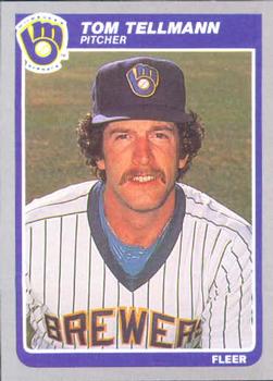 #599 Tom Tellmann - Milwaukee Brewers - 1985 Fleer Baseball