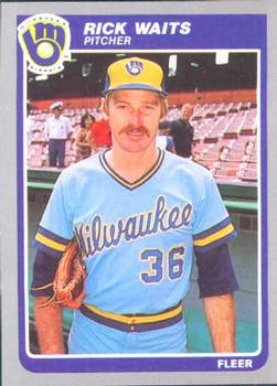 #600 Rick Waits - Milwaukee Brewers - 1985 Fleer Baseball