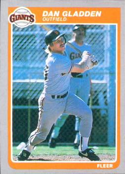 #607 Dan Gladden - San Francisco Giants - 1985 Fleer Baseball
