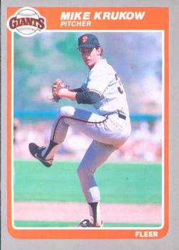 #609 Mike Krukow - San Francisco Giants - 1985 Fleer Baseball