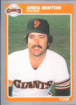 #617 Greg Minton - San Francisco Giants - 1985 Fleer Baseball