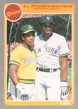 #629 Rickey Henderson / Dave Winfield - Oakland Athletics / New York Yankees - 1985 Fleer Baseball