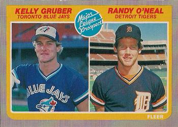 #645 Kelly Gruber / Randy O'Neal - Toronto Blue Jays / Detroit Tigers - 1985 Fleer Baseball