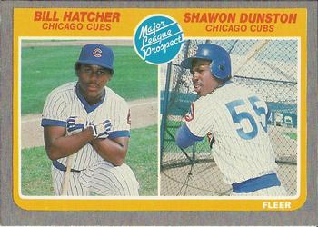 #649 Bill Hatcher / Shawon Dunston - Chicago Cubs - 1985 Fleer Baseball