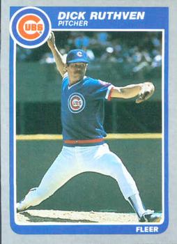 #64 Dick Ruthven - Chicago Cubs - 1985 Fleer Baseball