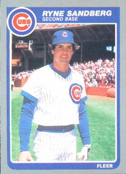 #65 Ryne Sandberg - Chicago Cubs - 1985 Fleer Baseball