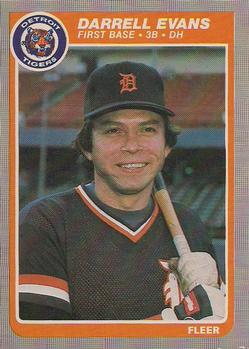 #6 Darrell Evans - Detroit Tigers - 1985 Fleer Baseball