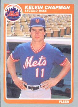 #75 Kelvin Chapman - New York Mets - 1985 Fleer Baseball