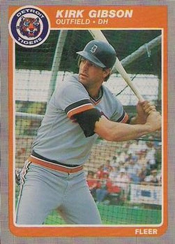 #8 Kirk Gibson - Detroit Tigers - 1985 Fleer Baseball