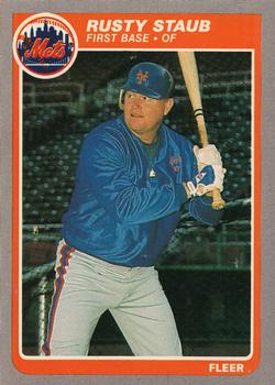 #92 Rusty Staub - New York Mets - 1985 Fleer Baseball