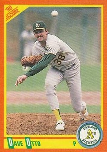 #101T Dave Otto - Oakland Athletics - 1990 Score Rookie & Traded Baseball