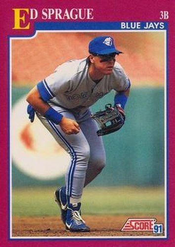 #101T Ed Sprague - Toronto Blue Jays - 1991 Score Rookie & Traded Baseball
