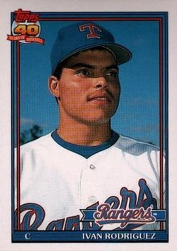 #101T Ivan Rodriguez - Texas Rangers - 1991 Topps Traded Baseball