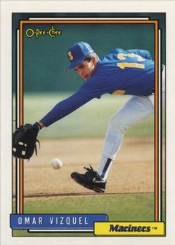 #101 Omar Vizquel - Seattle Mariners - 1992 O-Pee-Chee Baseball