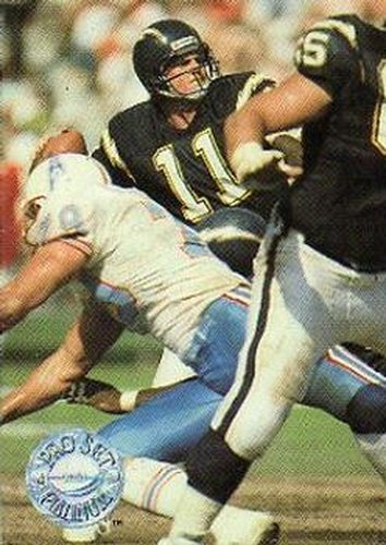 #101 Billy Joe Tolliver - San Diego Chargers - 1991 Pro Set Platinum Football