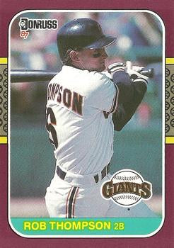 #101 Robby Thompson - San Francisco Giants - 1987 Donruss Opening Day Baseball