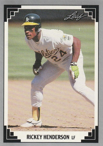 #101 Rickey Henderson - Oakland Athletics - 1991 Leaf Baseball