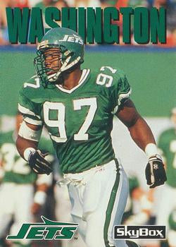 #101 Marvin Washington - New York Jets - 1992 SkyBox Impact Football