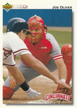 #101 Joe Oliver - Cincinnati Reds - 1992 Upper Deck Baseball
